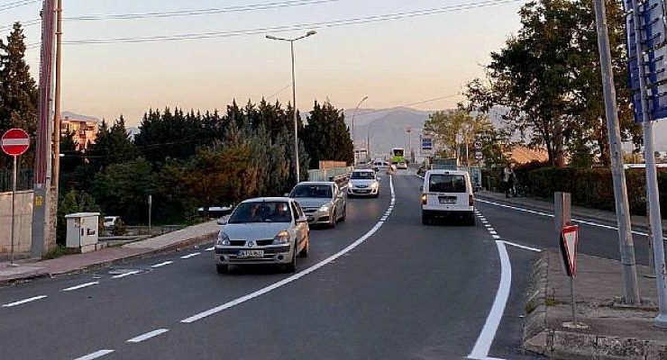 Kuruçeşme’de asfaltlamanın akabinde yol çizgileri çekildi